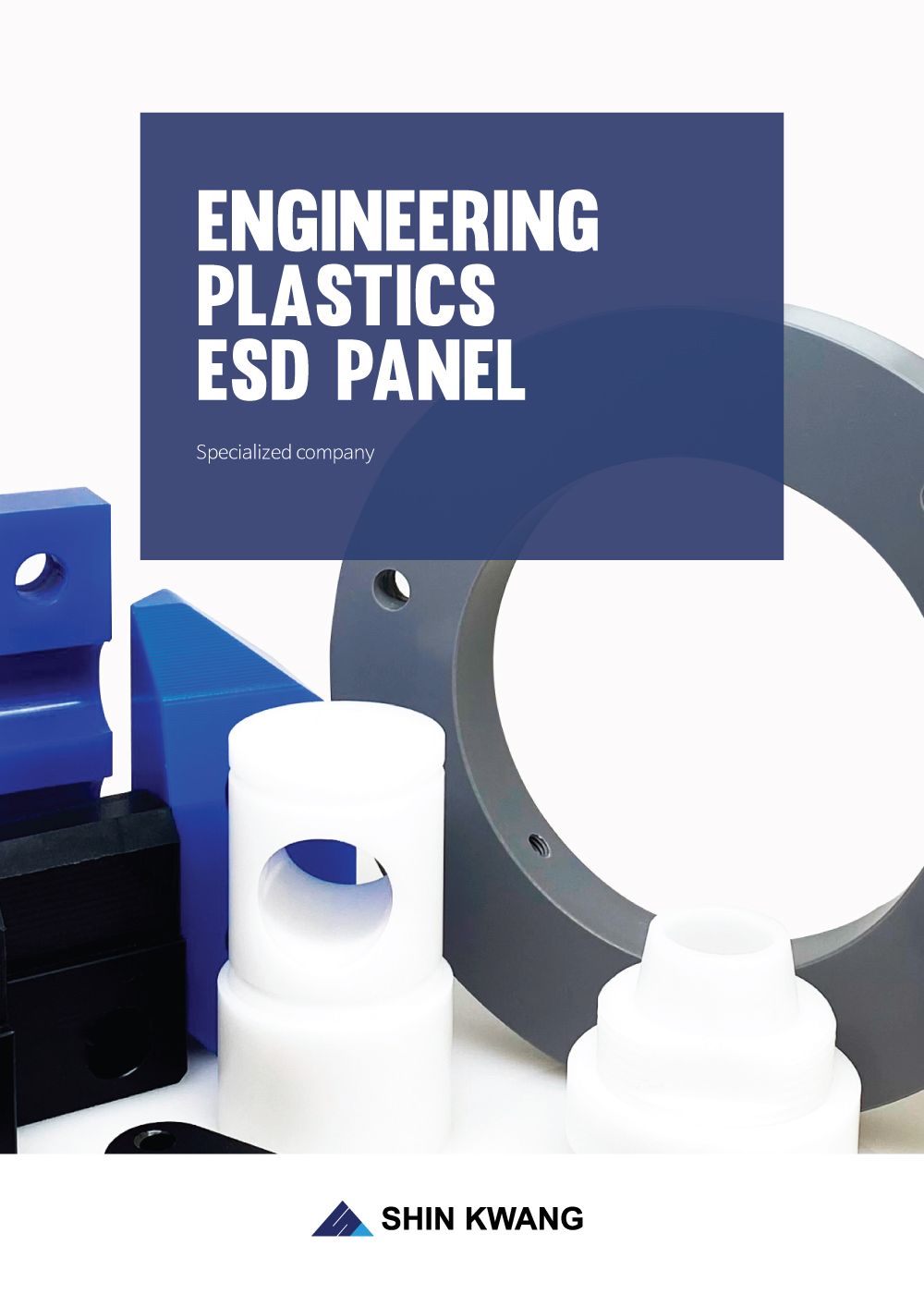 Catalog page 1 — Cover: engineering plastics and ESD panel specialist