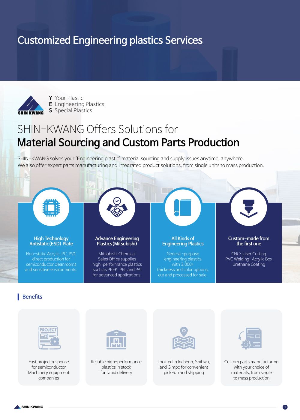 Catalog page 2 — Customized engineering plastics services