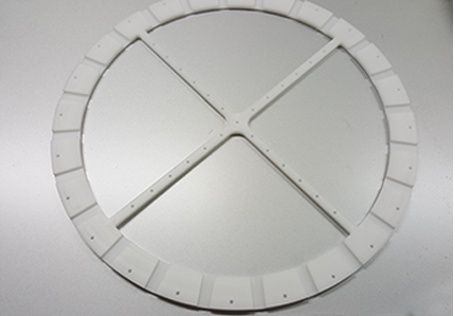 Round plastic parts machined by CNC