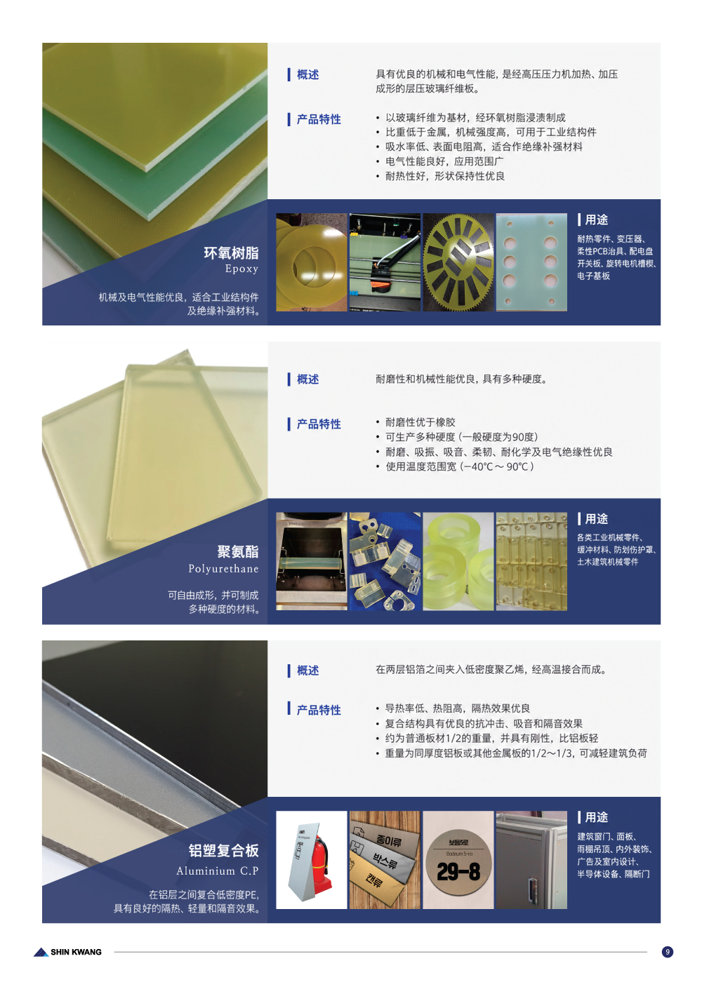 产品目录第 10 页 — 环氧树脂、聚氨酯、铝塑复合板