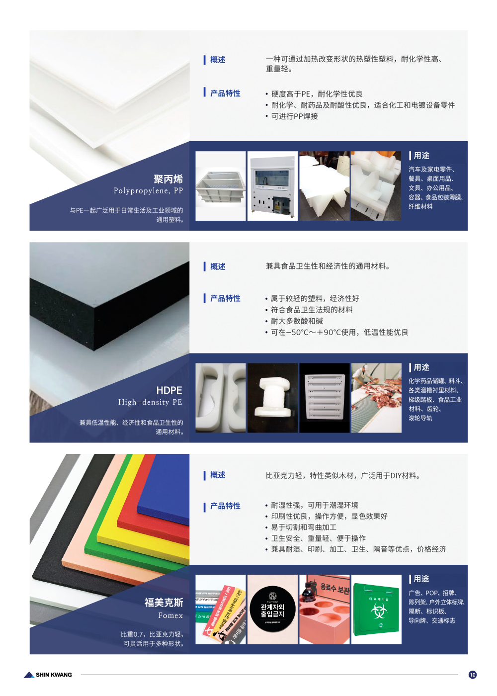 产品目录第 11 页 — 聚丙烯、HDPE、PVC发泡板